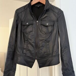 Black Women's Faux leather Jacket